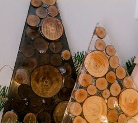 Cómo hacer un árbol de Navidad de epoxi con círculos de madera