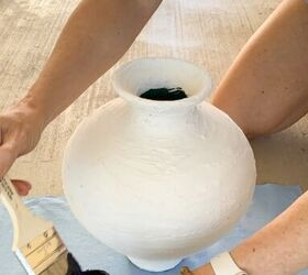 how to upcycle a vase into aged pottery