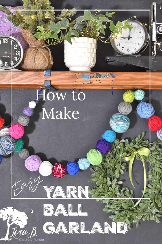 easy yarn ball garland how to