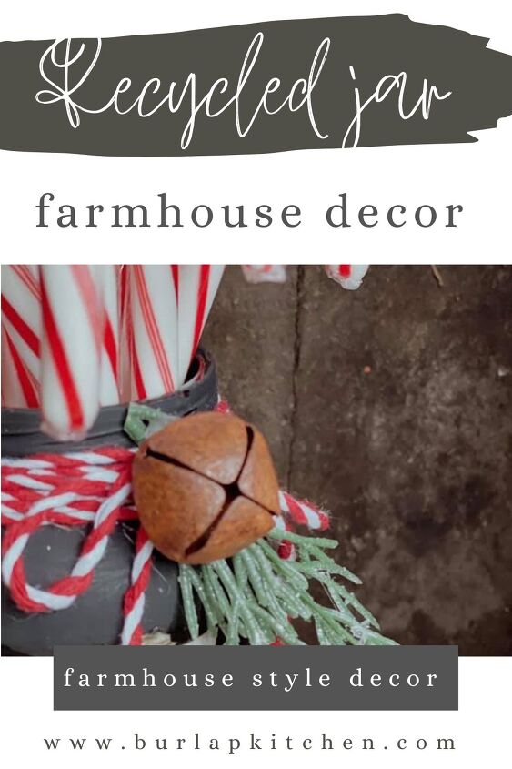 farmhouse style jar christmas decor idea