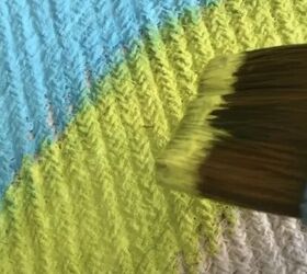 diy repurposed rug into a rainbow mat