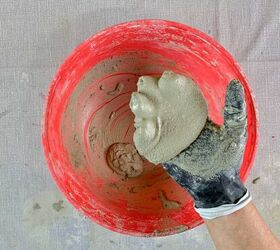 how to make a silicone sphere mold for a round cement planter