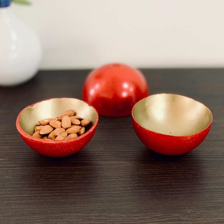 mini diy concrete bowls for christmas