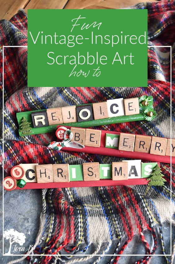 11 formas creativas de utilizar tus viejas fichas de scrabble, C mo hacer arte navide o de Scrabble
