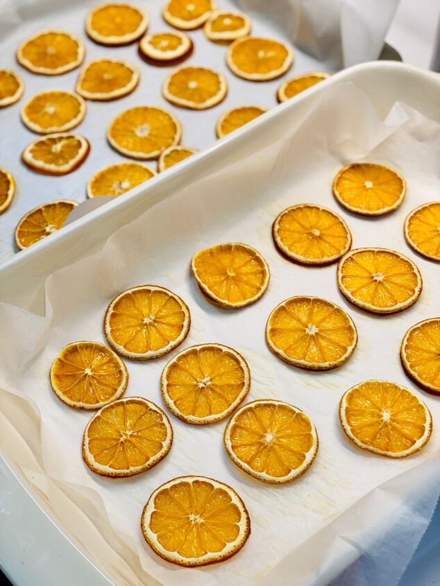 enfeite de natal diy fatias de laranja seca, fatias secas