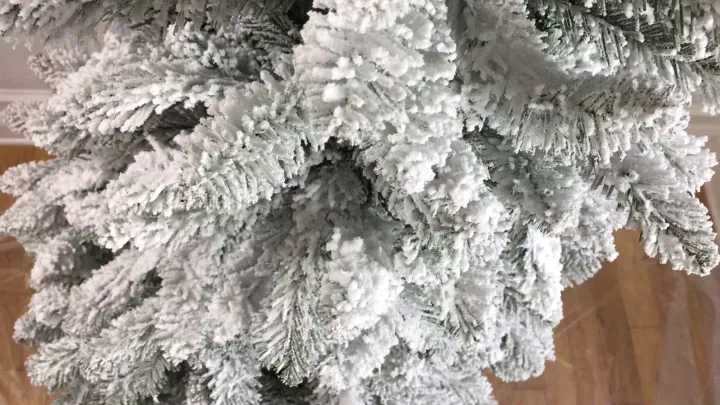 how to keep a flocked tree from shedding and making a mess, flocked tree branches