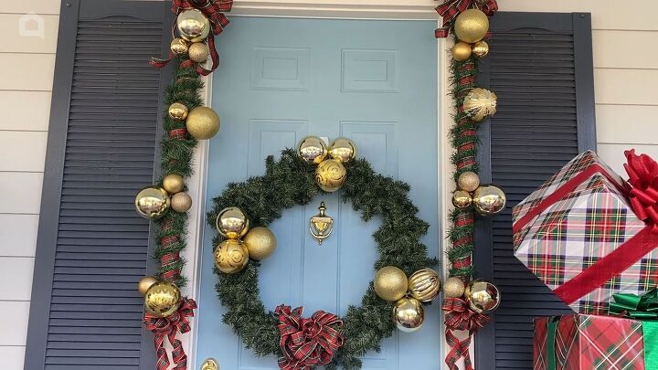 por qu los fideos de piscina pueden cambiar tu forma de decorar en navidad, Rodete de puerta de Navidad