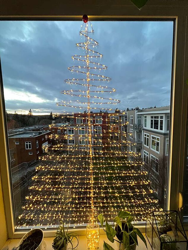 minimal modern diy wall christmas tree for windows too
