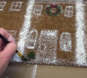 make a festive diy christmas doormat to welcome your guests, DIY doormat ideas
