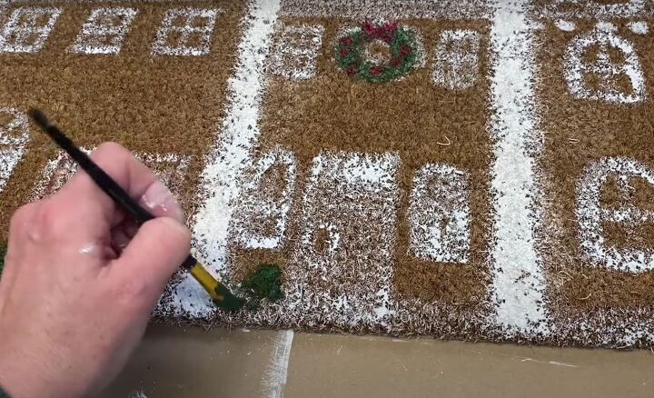 make a festive diy christmas doormat to welcome your guests, DIY doormat ideas