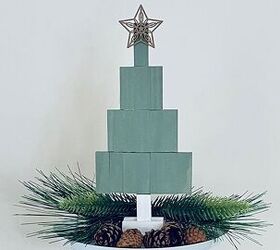 Árbol de Navidad de bloques de Jenga de Dollar Tree
