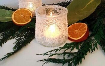 DIY Frosted Candle Holders