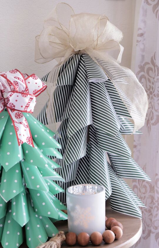 14 ideas de decoracin navidea de ltima hora hechas con hallazgos de la tienda del, rboles de papel para envolver