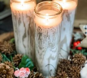 how to make faux birch logs using dollar tree candles