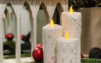 Como fazer uma vela de inverno ou Natal com macarrão de piscina