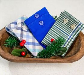 Porta tarjetas de regalo DIY (usando una camisa de hombre reciclada)