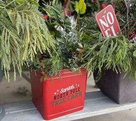 holiday porch planter, HOLIDAY PORCH PLANTER FESTIVE CONTAINER