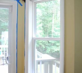 how to paint trim perfectly every time, painter s tape around freshly painted window trim