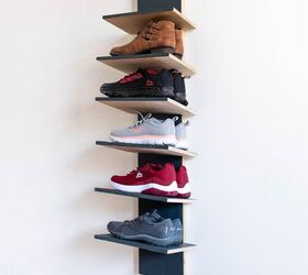 DIY Vertical Shoe Storage With Adjustable Shelves