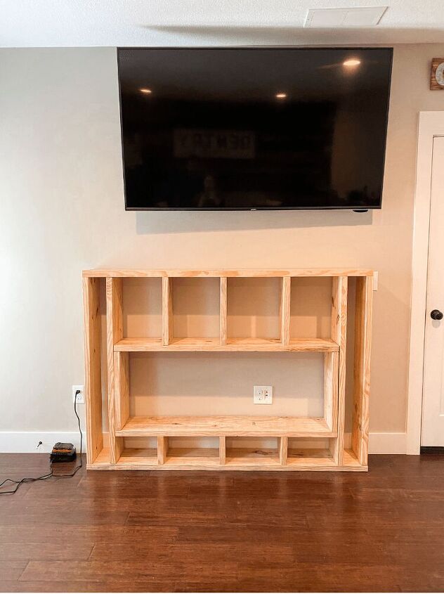 diy fireplace, Here is the frame all attached to the wall