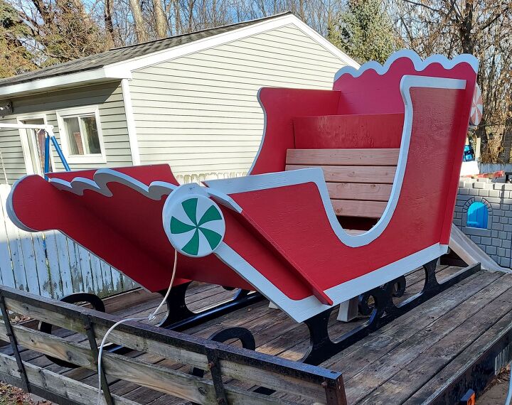 santa sleigh for your yard or parade