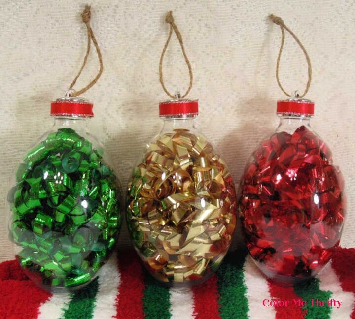easy diy stuffed clear plastic ornaments