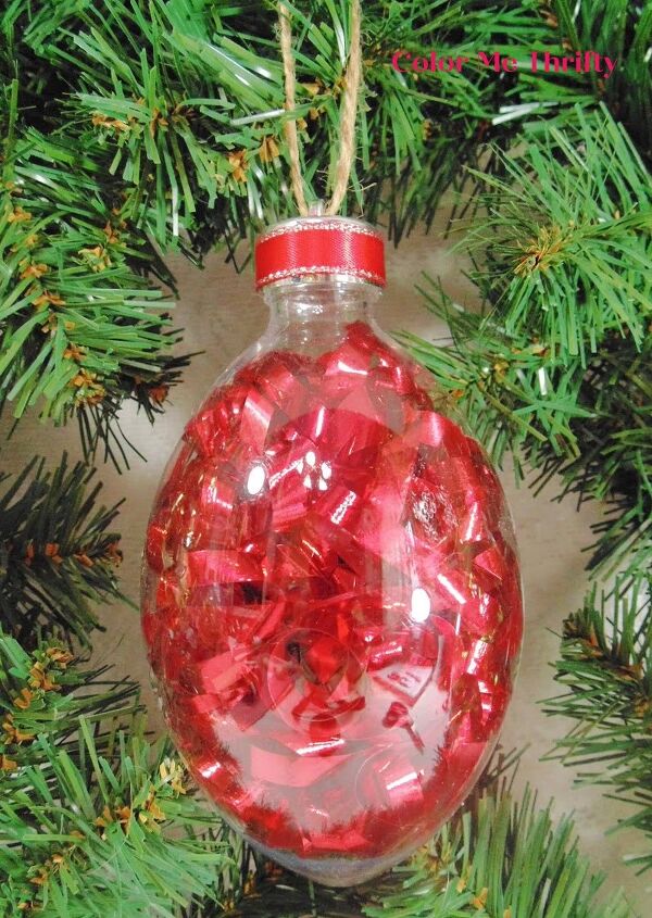 easy diy stuffed clear plastic ornaments
