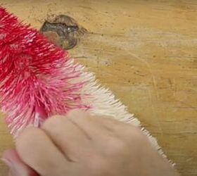 make a pink ombre christmas tree with this easy tutorial, Dabbing paint into the center of the tree
