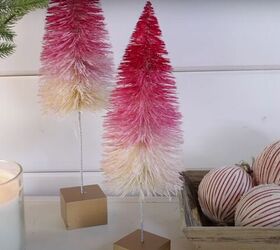 make a pink ombre christmas tree with this easy tutorial, Ombre Christmas tree decoration