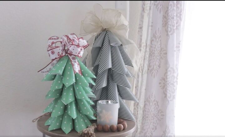 5 quick and easy steps to make a wrapping paper christmas tree, How to make a Christmas tree out of wrapping paper