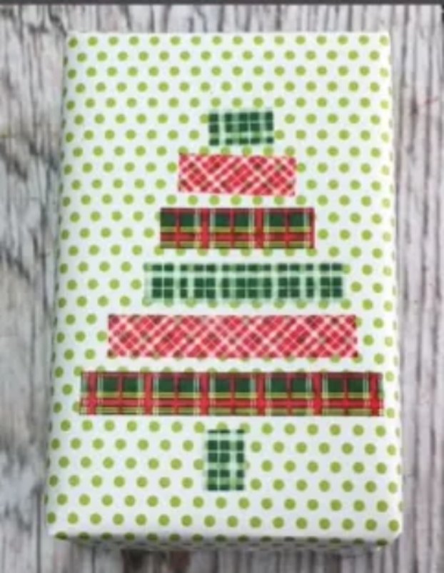 21 timas ideias para embrulhar presentes neste natal, Um belo design de fita washi