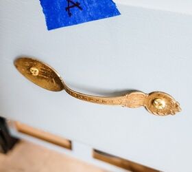 diy home decor using old kitchen utensils, 1 DIY spoon drawer pulls