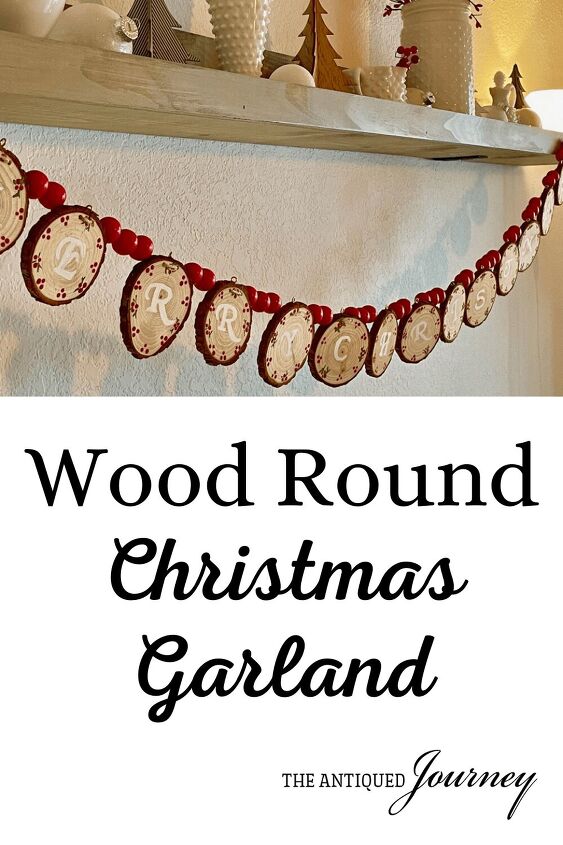 how to make a wood round and bead garland the antiqued journey