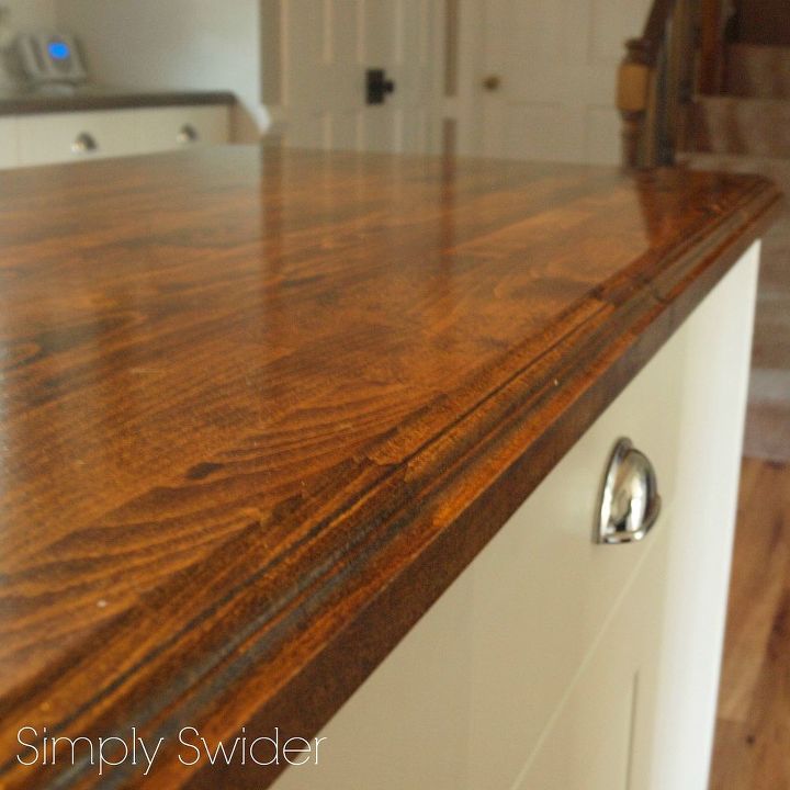 how to stain wood perfectly every time, stained and sealed butcher countertop