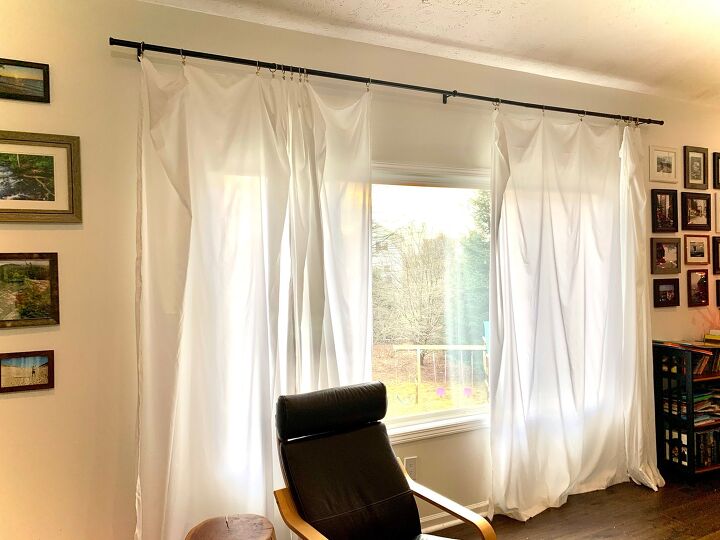 how to make cheap curtains without sewing, After windows So nice