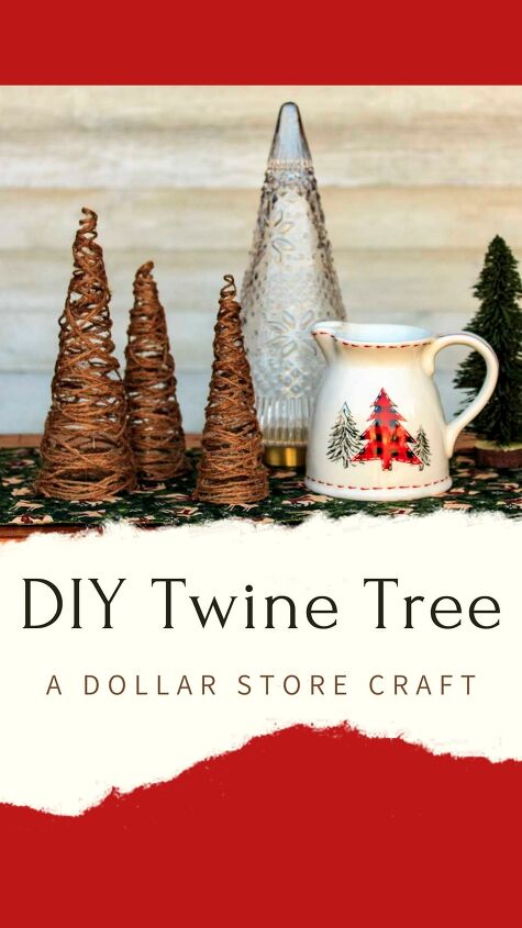 cmo hacer rboles de cordel decoracin de invierno fcil en el dollar tree