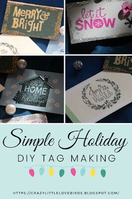 create simple diy holiday gift tag making