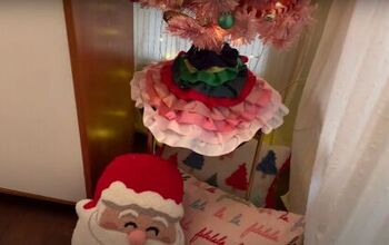 How to DIY a Mini Christmas Tree Skirt; No Sewing Needed