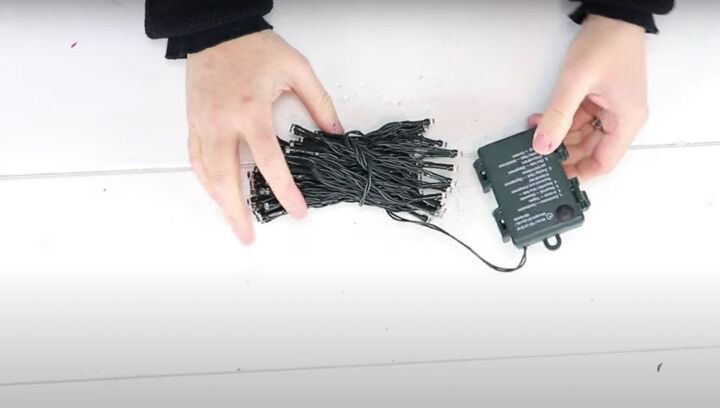 christmas decor how to make a beautiful diy ornament garland, Set of string lights with battery pack
