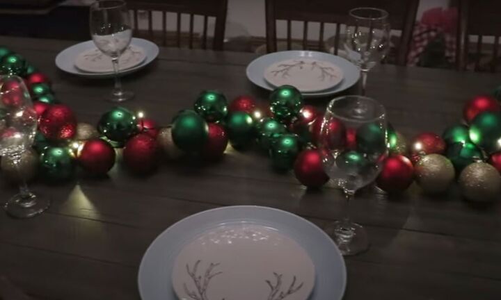 christmas decor how to make a beautiful diy ornament garland, Ornament garland DIY