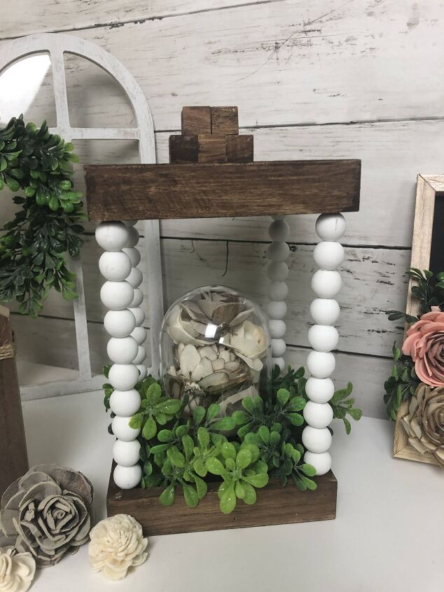 easy quick farmhouse beaded lantern