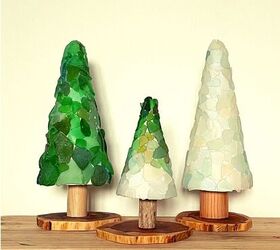 how to make beautiful sea glass christmas trees