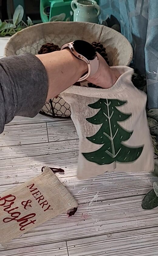 sacos de pot pourri decorativos de rvore de dlar diy