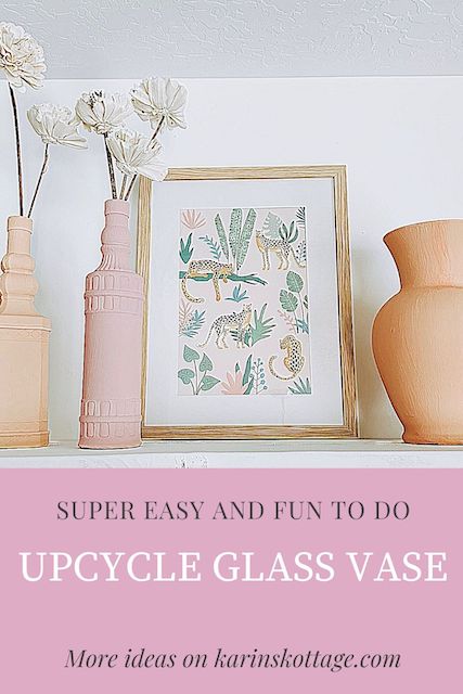 diy glass vase makeover