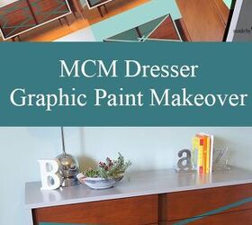 MCM Dresser Graphic Paint Makeover