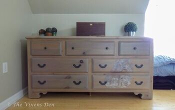 How to Stain a Dresser for a Natural Wood Look and Add a DIY Transfer