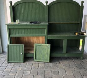 The beautiful way she transforms an old potting bench (for just $5)