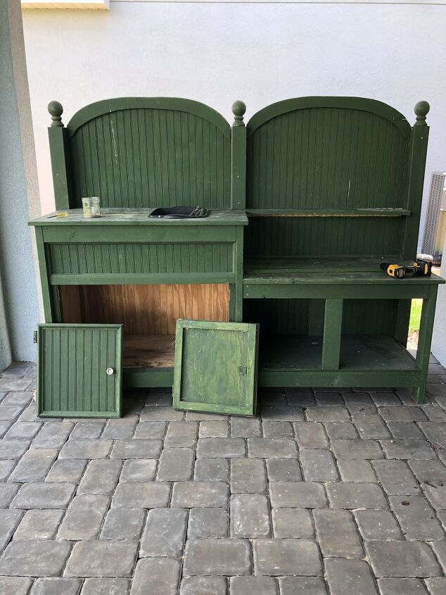 how to give new life to an old potting bench