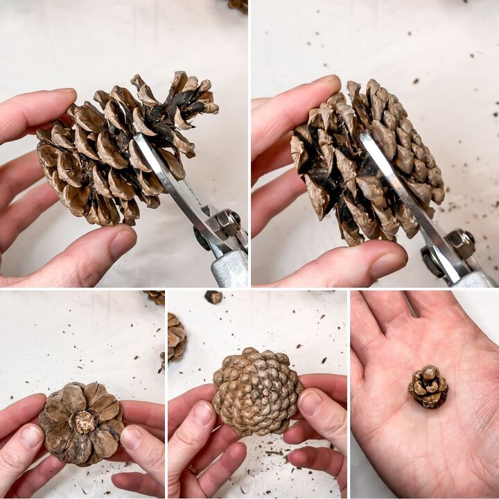 flower pine cones twig wreath