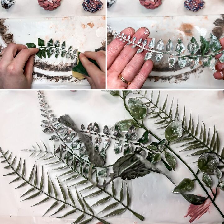 flower pine cones twig wreath